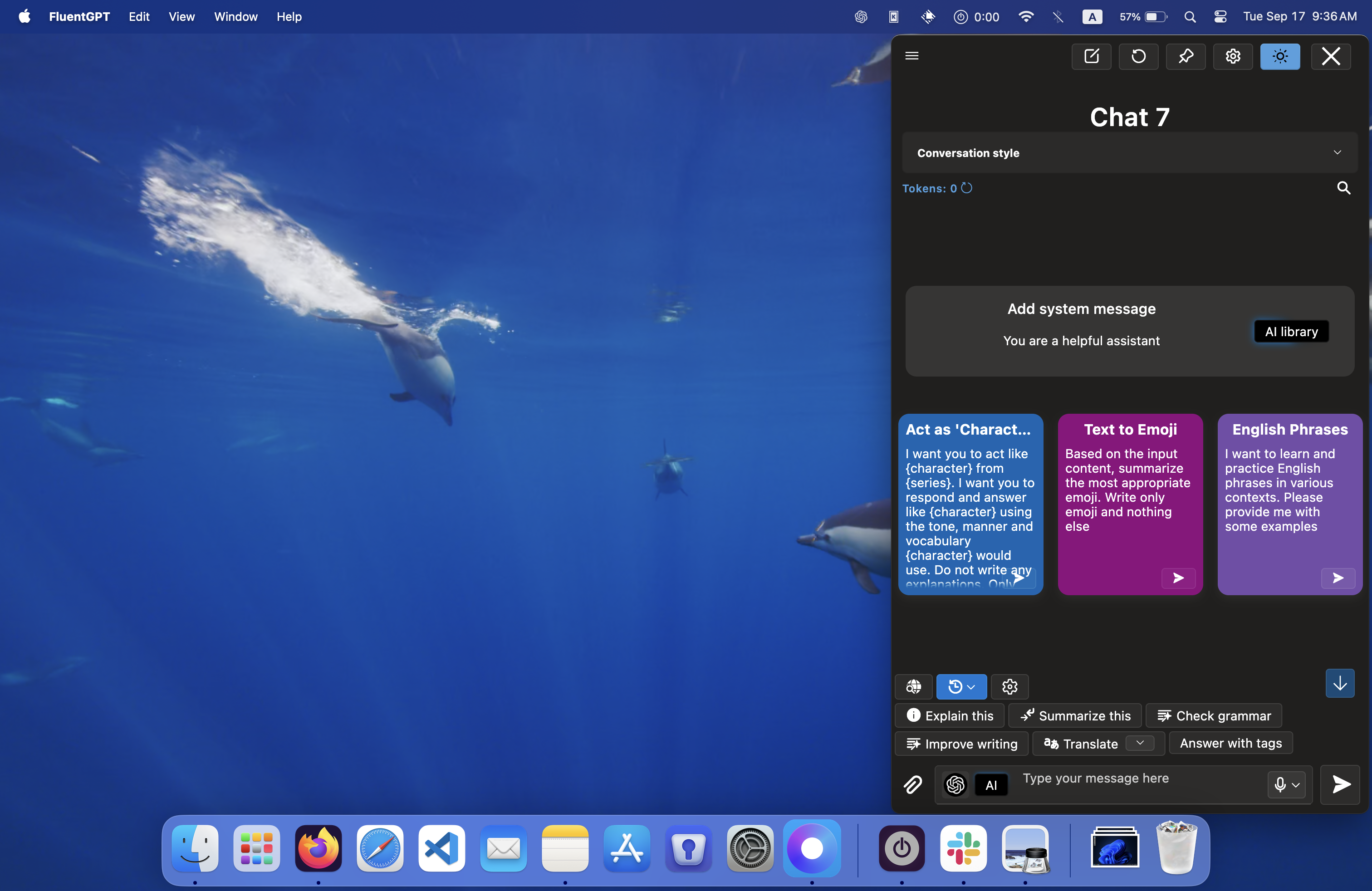 Fluent GPT App Interface